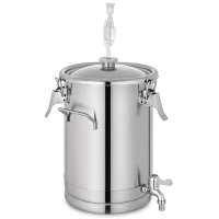 15L Stainless Steel Bucket Beer Wine Fermenter 4 Gallon Brew Kettle Wine Making Machine